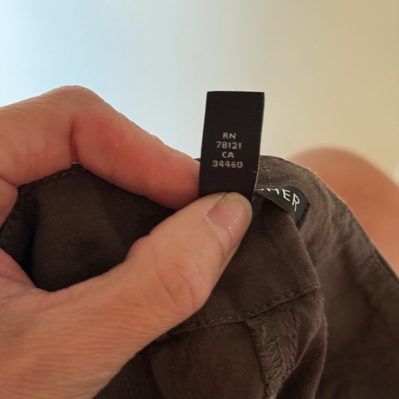 Eileen Fisher Brown Tan Linen Blend Cargo Pants Joggers size 4 EUC - Picture 6 of 9